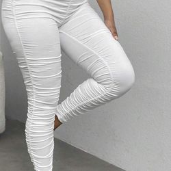 Sexy White Dress Leggings 