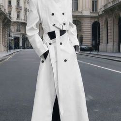 White Trench Coat Shirt (INCERUNMEN)
