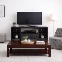 Modern Dark Wood TV Stand / Media Console