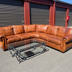 Leather Sectional Couch - Free Delivery! 