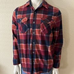 Freedom Foundry Men’s Plaid Flannel Fleece Shirt Size M