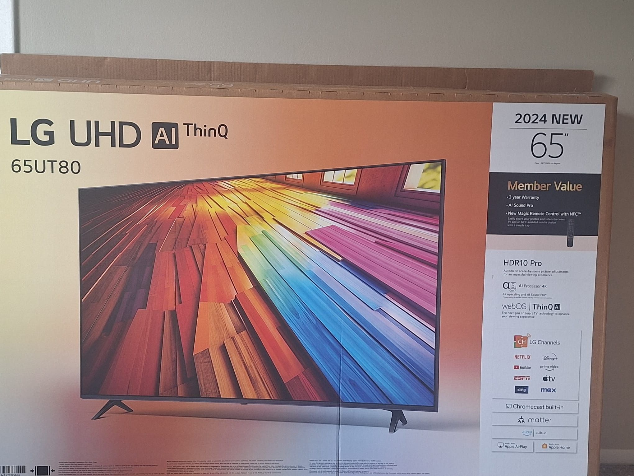 65” LG TV 8 Months old