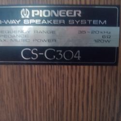 Pioneer 3 Way Speaker System 