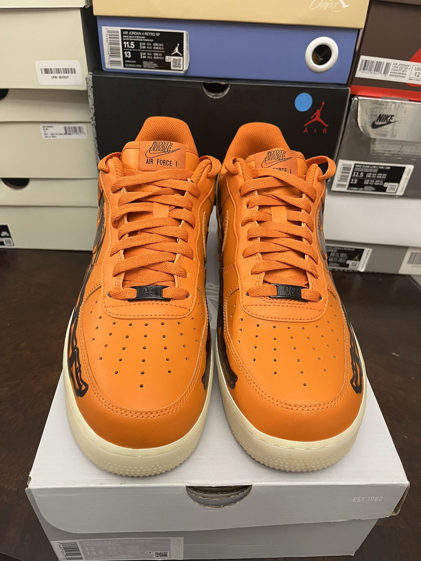 Low Orange Skeleton Jordan Skeleton Nike Air Force Orange Skeleton