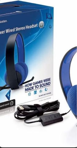 RETAIL $100- Sony PlayStation 4 Silver Wired Stereo Headset(open box, not used)
