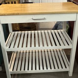 White Kitchen Island/Entry Table/Console Table 