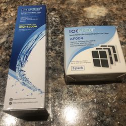 ICEPURE refrigerator water filter & ICEPURE carbon air filter. New In Box.