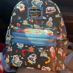 Loungefly Disney Parks Mini Backpack Disneyland Aop Attractions Icons DCA Mickey