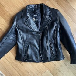 Women’s Leather Moto Riding Jacket