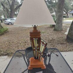 Robert Louis Tiffany Table Rusty Lamp. 
