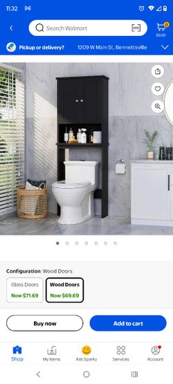 Black Wooden Storage Cabinet 