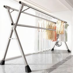 Folding Rust-Proof Indoor X-Shape Drying Rack,Stainless Steel Laundry Drying Rack