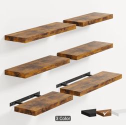 Repisas flotantes de madera (Set de 6)