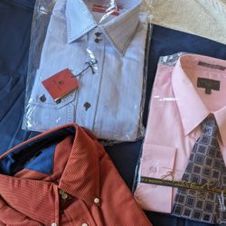 3 New Men's dress shirts each $25