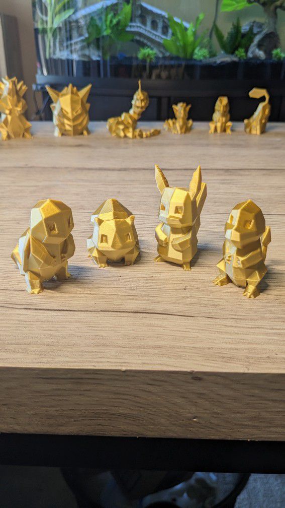 3D Printed Polygon Pokemon Figurines Mini