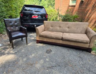 Brown Sofa and Accent Chair Set