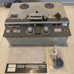 Vintage Sony Reel to Reel Tape Deck with Accessories