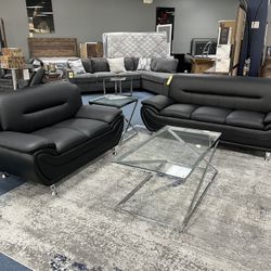 Black Sofa And Loveseat 