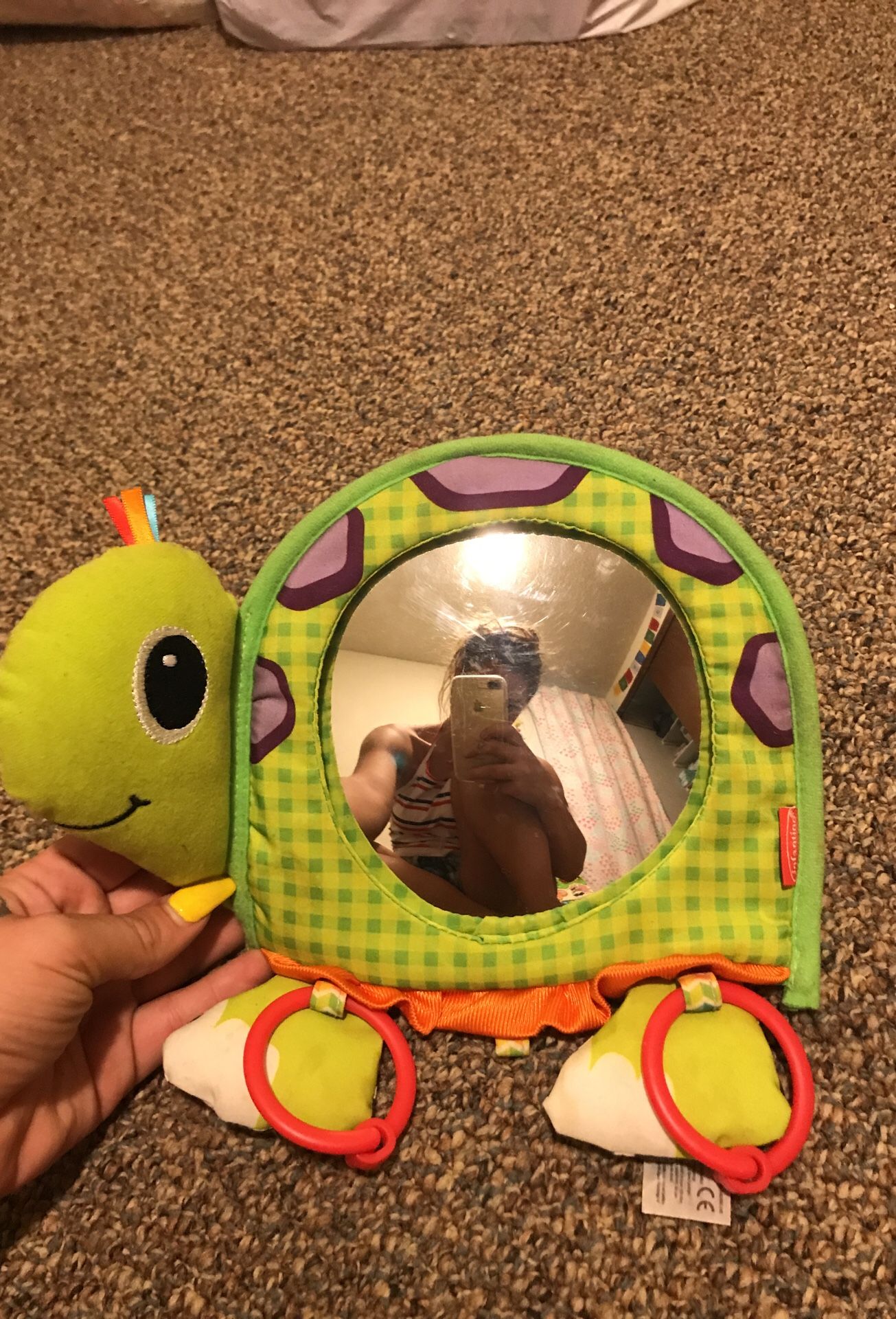 Turtle mirror for car seat