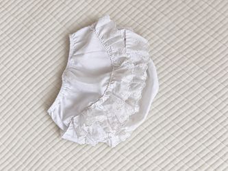 Vintage Alexis Baby White Ruffle Bloomer – Size Large (18–25 lbs)