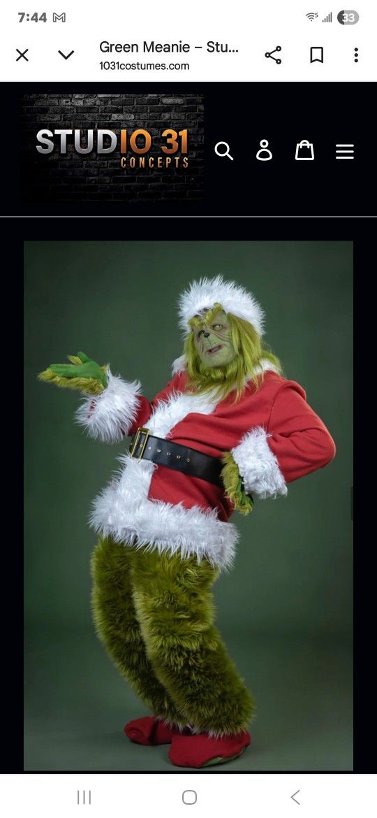 Grinch Suit And Mask