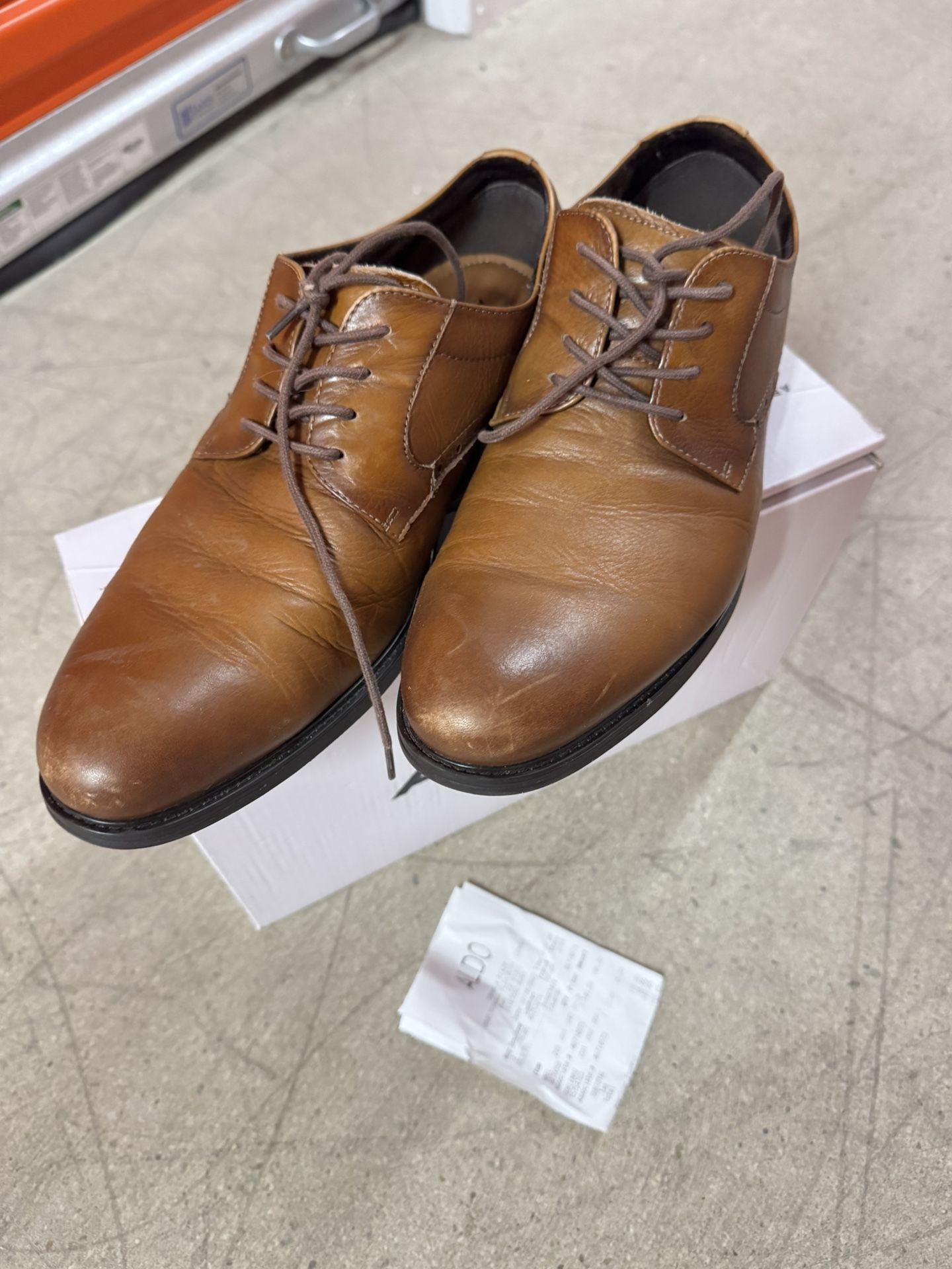 ALDO Men’s Dress Shoes - Cognac Leather - Size 10.5 US (44.5 EU)