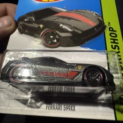 HOT WHEELS 2014 HW WORKSHOP FERRARI 599XX GREY COLOR