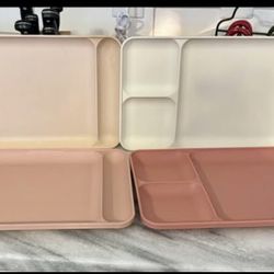 Vintage Lot of 4 Tupperware divided trays