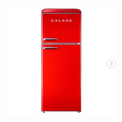 24 in. 10 cu. ft. Retro Top Freezer Refrigerator, Hot Rod Red, Frost Free, Energy Star