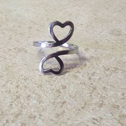 New Stainless Steel Adjustable Heart Ring 💍 SHIPPING AVAILABLE 