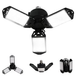 LED Garage Light, 80W 8000 Lumen Ceiling Lights with 3 Adjustable Panels, 6500K Daylight Light Bulb Fixture LED Lights for Garage, Workshop