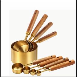 8 Pc Stainless Steel Measuring Cups & Spoons