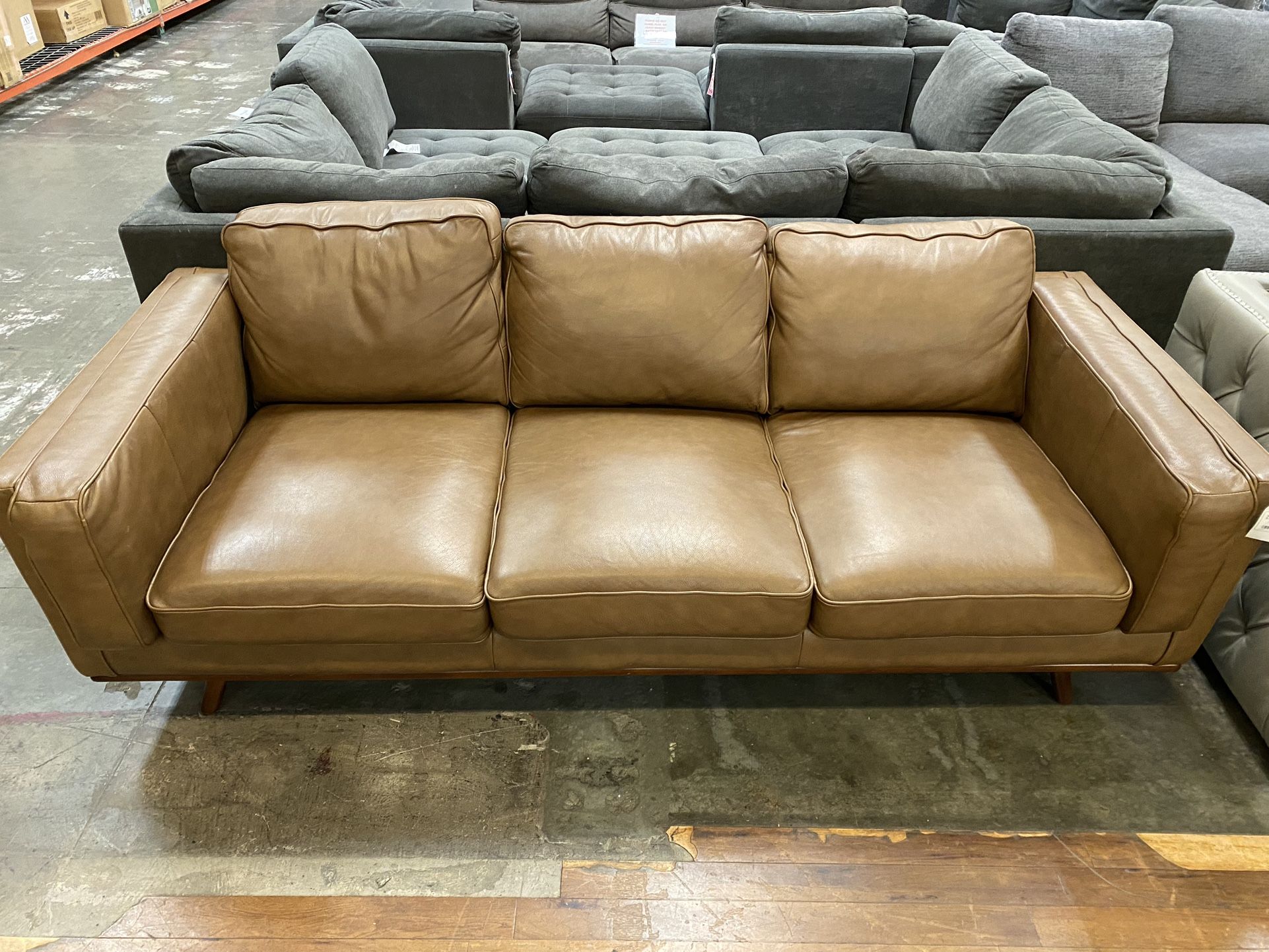 Positano Leather Sofa Couch