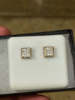 Real Gold Diamond Earrings