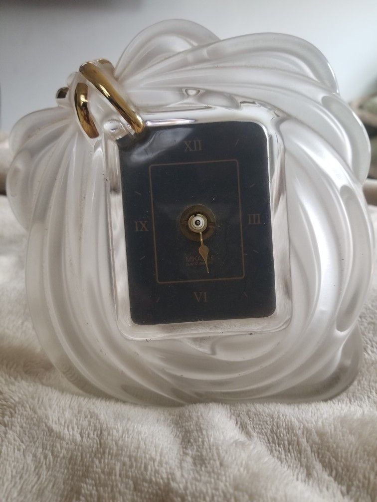 Mikasa Lead Crystal Dresser Clock