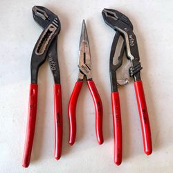 Wiha 3 piece Tool Set - Adjustable Wrenches & Needle Nose