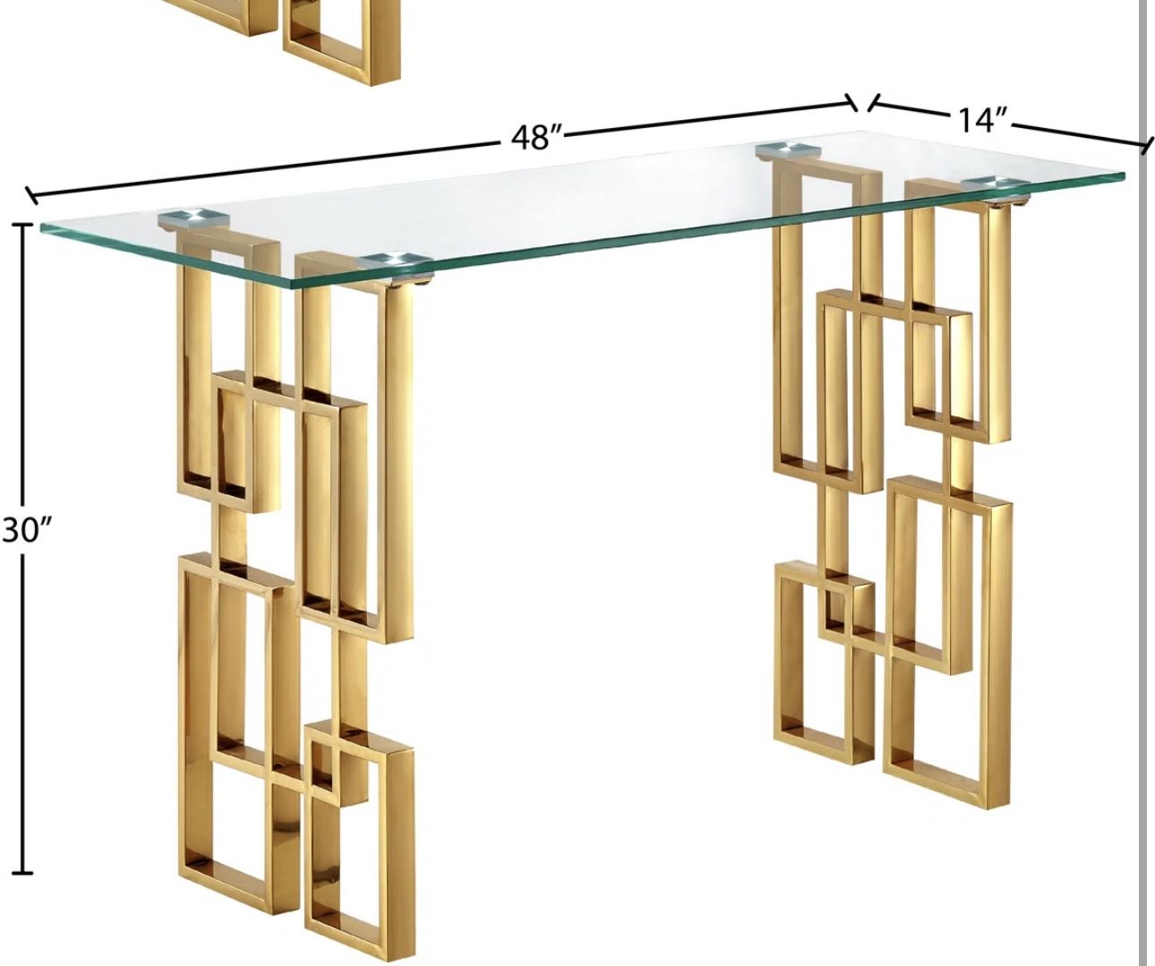 Console Table Glass Top