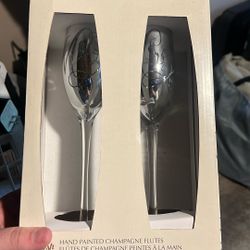 Mr And Mrs Champagne flutes