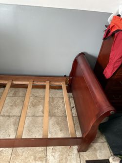 Twin Sized Cherry Wood Bed