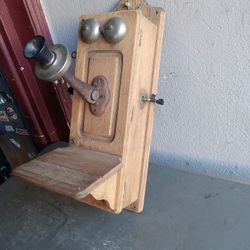 Vintage telephone with batteries in it all original.