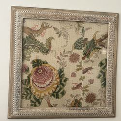 Floral fabric Wall art