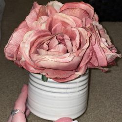 Pink Rose Table Flower Arrangem (sz M)