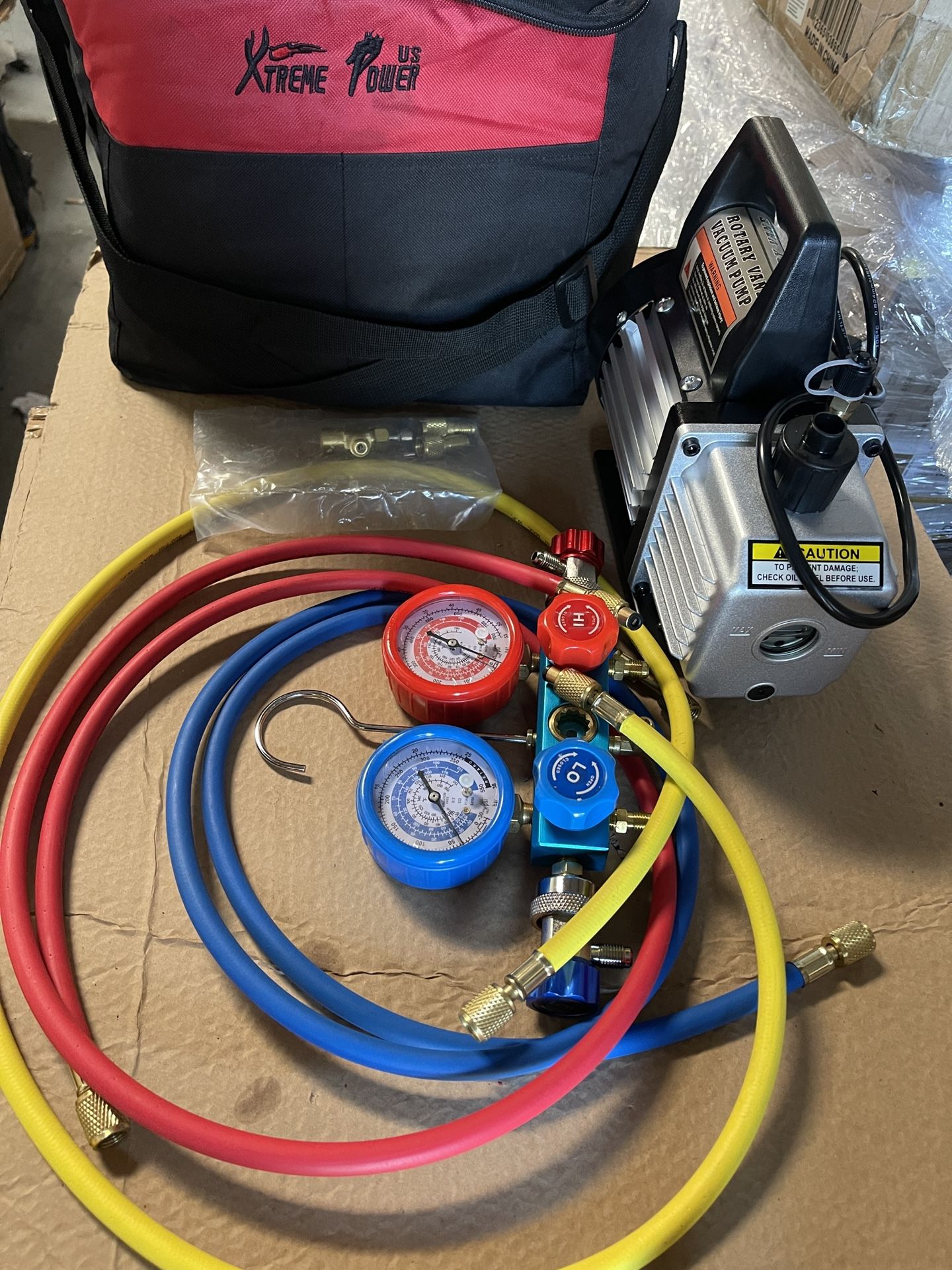 3CFM 1/4hp Air Conditioner Vacuum Pump HVAC A/C Refrigerant Kit AC ...