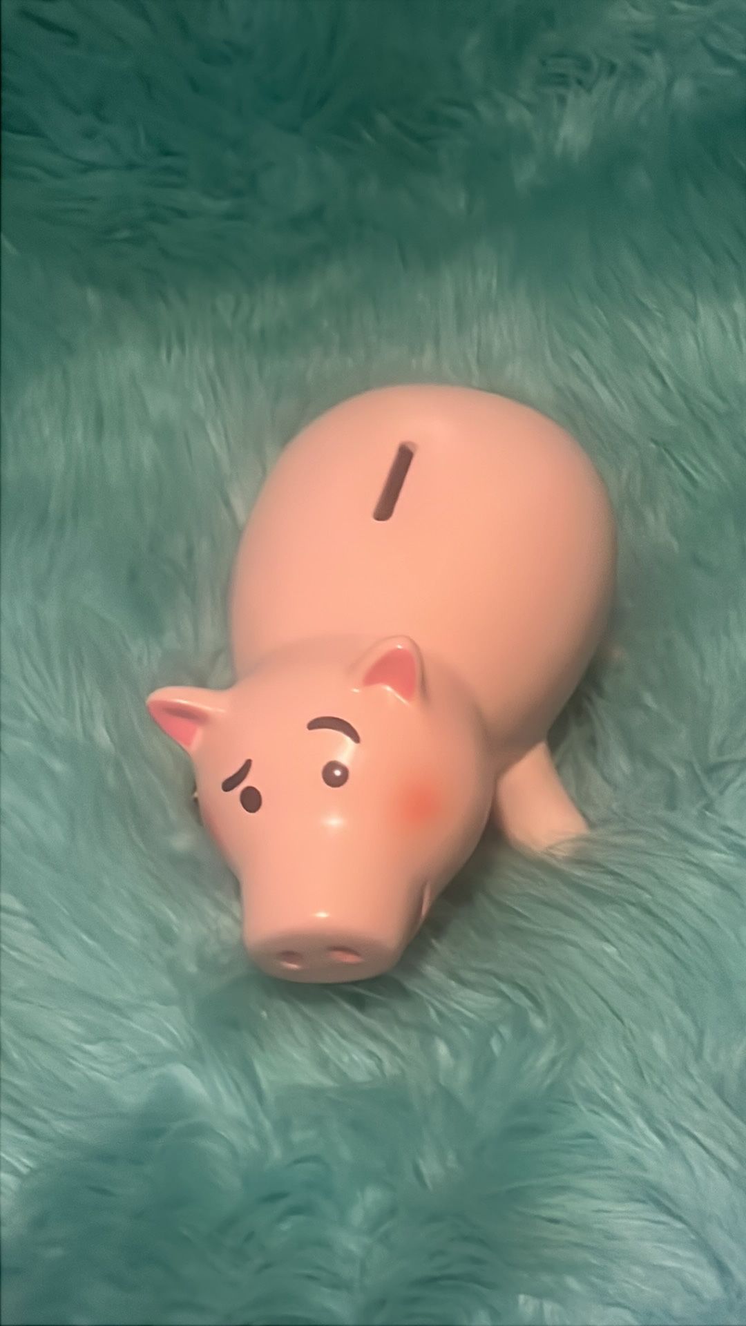 DISNEY TOY STORY HAMM PIGGY BANK CERAMIC with plug DISNEY 9 INCH Hard To Find