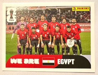 2026 Panini Fifa World Cup 26 Egypt Team Photo #EGY 13 Sticker Salah Collectible