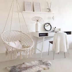 New! Rope Hanging Chair Indoor/Outdoor with accessories

