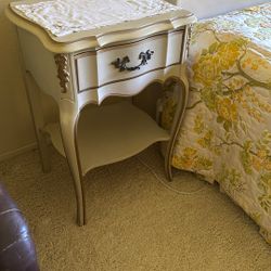Bedside Night Stand Dresser Side Table Cream