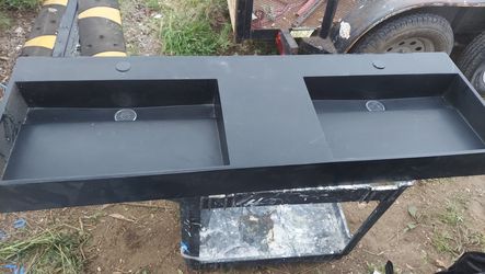 Black Double Sink