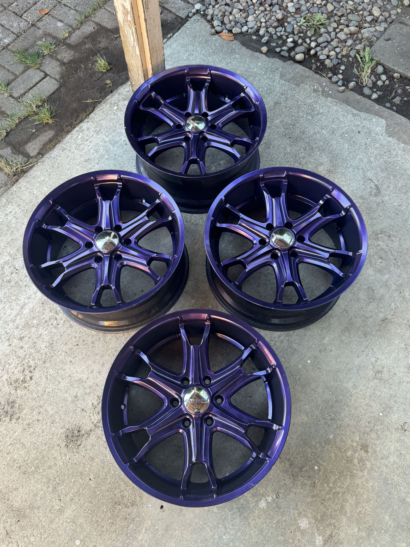 Set of Purple Liquid Metal Coil 20inches Wheels "Gambler"