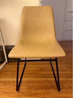 Tan Leather Dining Chair (Set of 2)